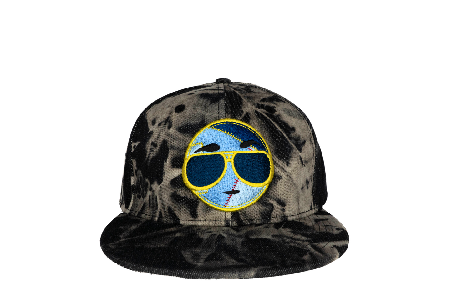 Feel The Real - Black Stone Washed Denim Fitted Hat